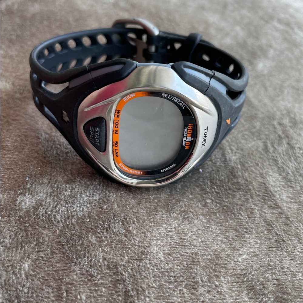 •TIMEX• Ironman Triathlon digital watch >> water resistant (dead battery) - Picture 3 of 14